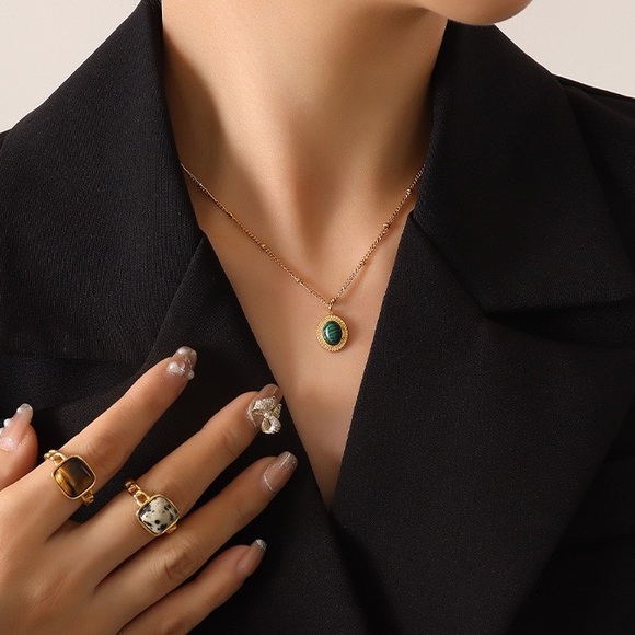 💎4 Necklaces For $59*Gemstone Necklaces*18K Gold Plated Turquoise Opal Howlite - Picture 7 of 8